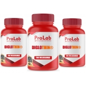 Diglothin 200 Mg (3 Potes) Com 60 Cápsulas Cada - Autêntico