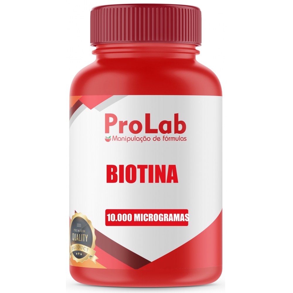 Biotina 10.000 Mcg Com 100 Cápsulas - Autêntica