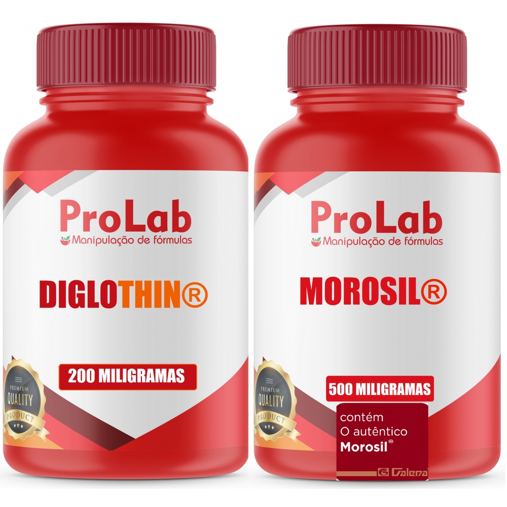Morosil 500 Mg 60 Cáps + Diglothin 200 Mg 60 Cáps Kit