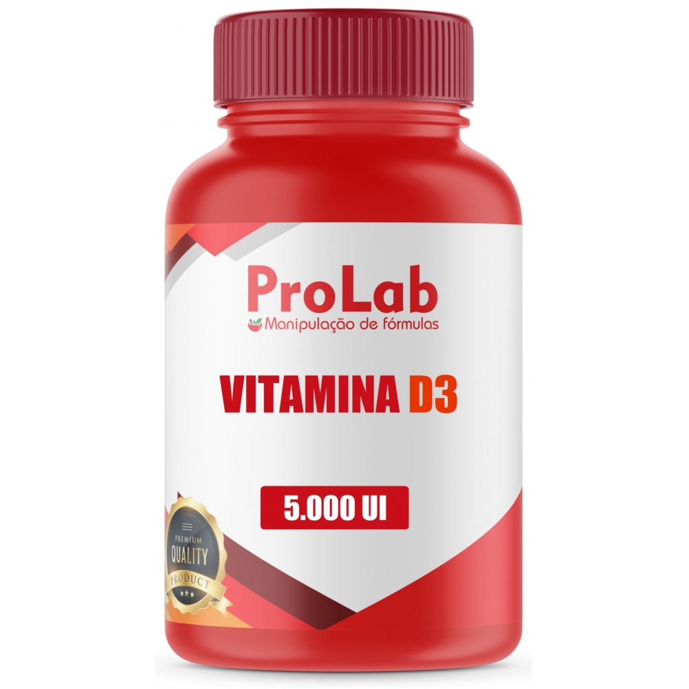 Vitamina D3 5000 Ui Com 120 Cápsulas