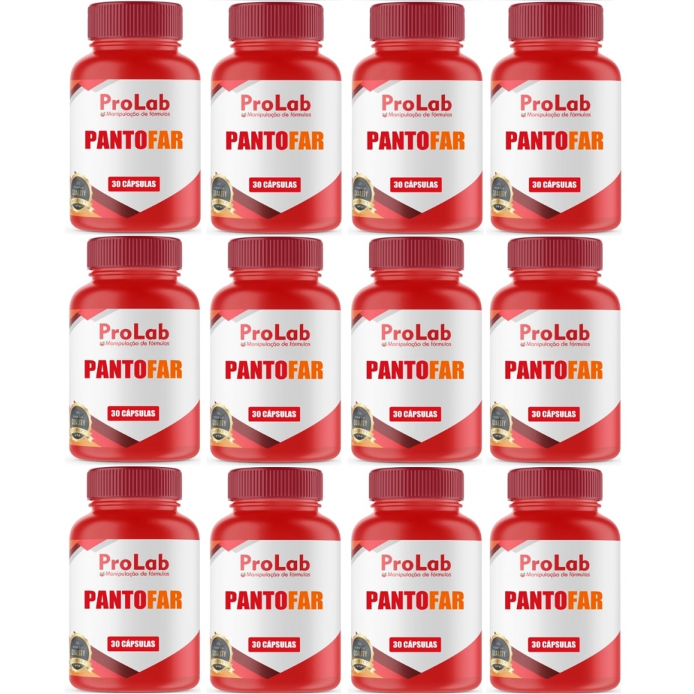 Pantofar (Kit 12 Frascos) Com 30 Cápsulas Cada - Autêntico