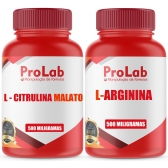 L-Arginina 500mg 120 Cps + L-Citrulina Malato 500mg 120 Cps