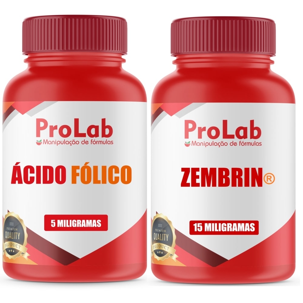 Ácido Fólico 5 Mg C/120 Cápsulas + Zembrin 15 Mg C/60 Cáps